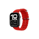 Apple Watch 7 45mm Zore KRD-75 Silikon Kordon Kırmızı