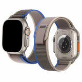 Apple Watch 7 45mm Zore KRD-77 Hasır Kordon Beyaz-Sarı