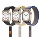 Apple Watch 7 45mm Zore KRD-77 Hasır Kordon Beyaz-Sarı