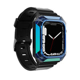 Apple Watch 7 45mm Zore KRD-88 Sert PC Kasa Koruyuculu Silikon Kordon Kırmızı