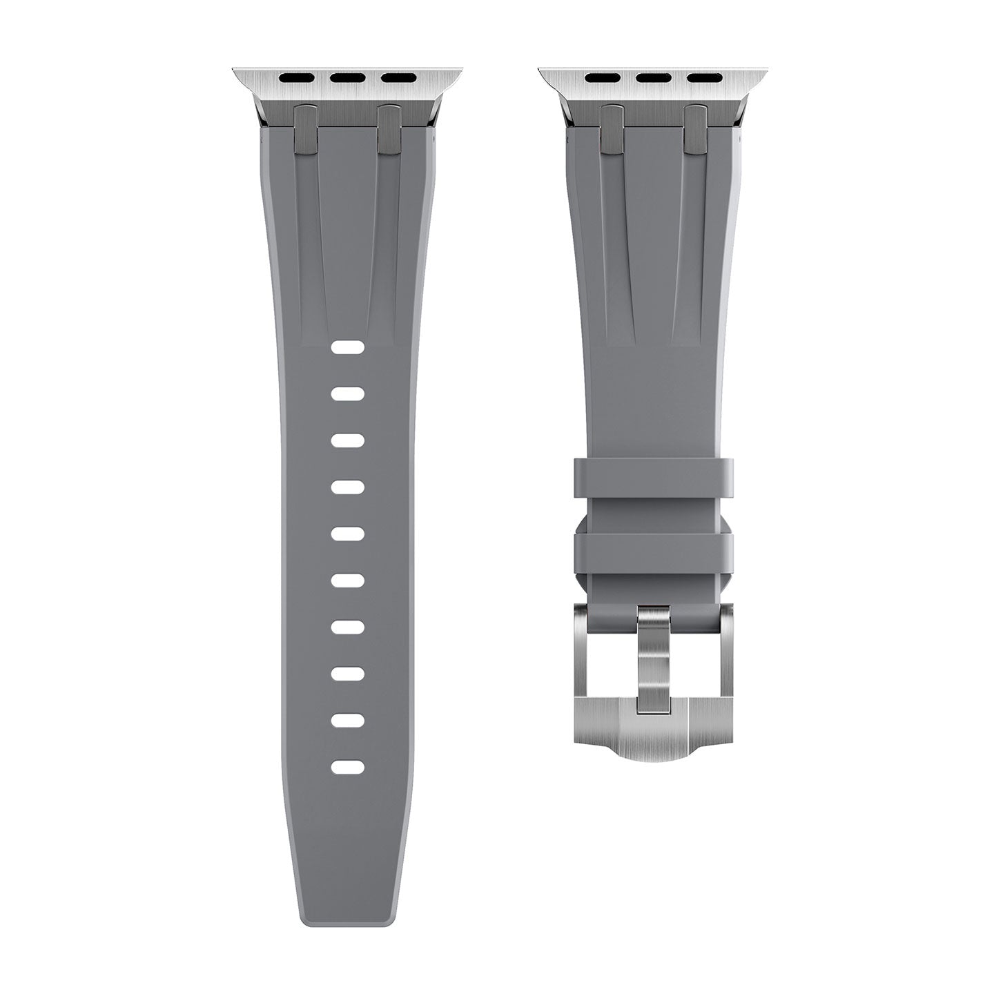 Apple Watch 7 45mm Zore KRD-89 Silikon Kordon Gümüş