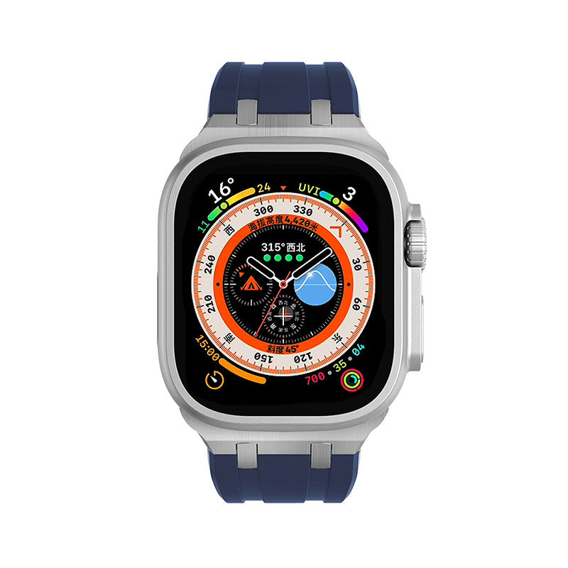 Apple Watch 7 45mm Zore KRD-89 Silikon Kordon Gümüş