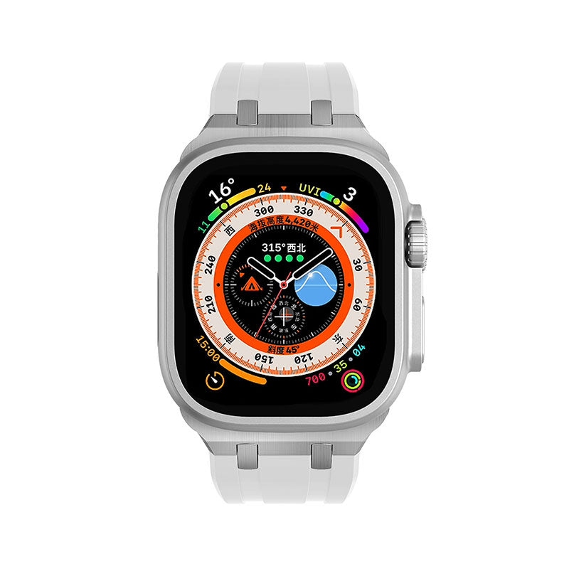 Apple Watch 7 45mm Zore KRD-89 Silikon Kordon Turuncu