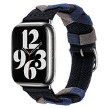 Apple Watch 7 45mm Zore KRD-97 Sarmal Örgü Tasarımlı Kordon Koyu Siyah