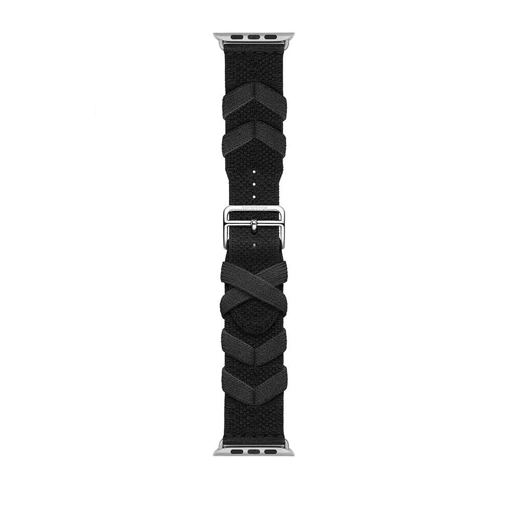 Apple Watch 7 45mm Zore KRD-97 Sarmal Örgü Tasarımlı Kordon Kırmızı