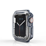 Apple Watch 7 45mm Zore Watch Gard 08 Sert PC + Silikon Koruyucu Füme