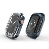 Apple Watch 7 45mm Zore Watch Gard 08 Sert PC + Silikon Koruyucu Lacivert