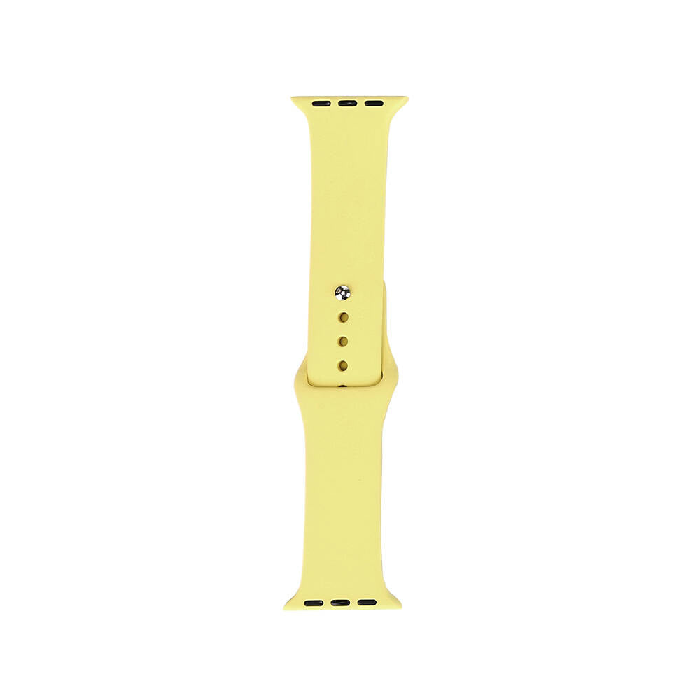 Apple Watch Ultra 49mm Band Serisi Klasik Kordon Silikon Strap Kayış Açık Sarı