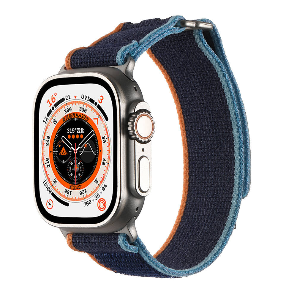 Apple Watch Ultra 49mm Hasır Kordon Zore KRD-106 Strap Kayış Lacivert