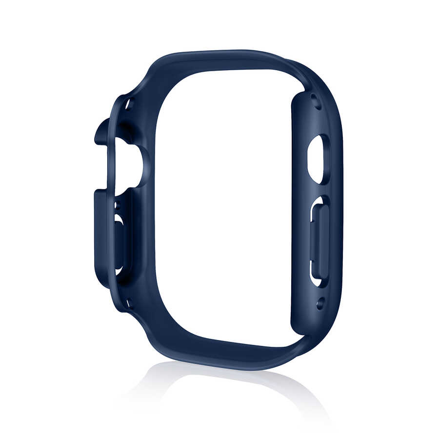 Apple Watch Ultra 49mm Kasa ve Ekran Koruyucu Zore Watch Gard 19 Mavi Açık