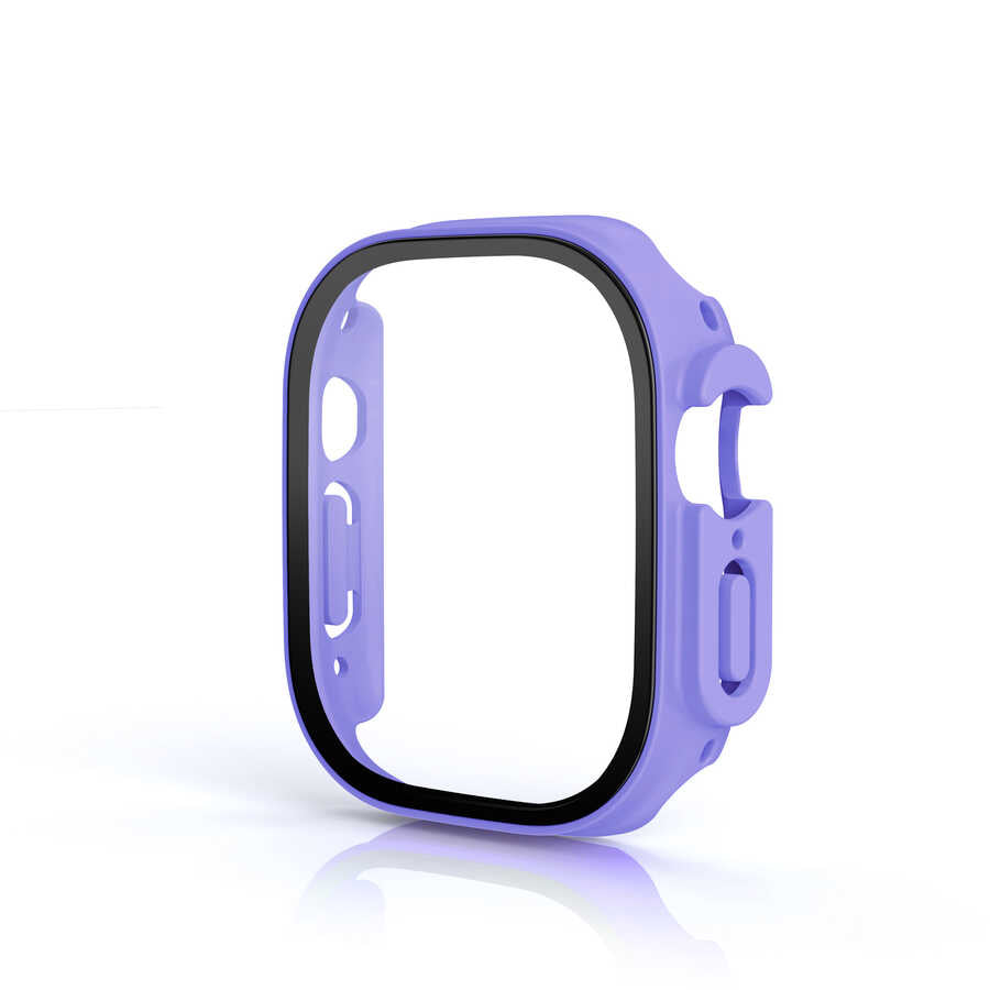 Apple Watch Ultra 49mm Kasa ve Ekran Koruyucu Zore Watch Gard 19 Lila