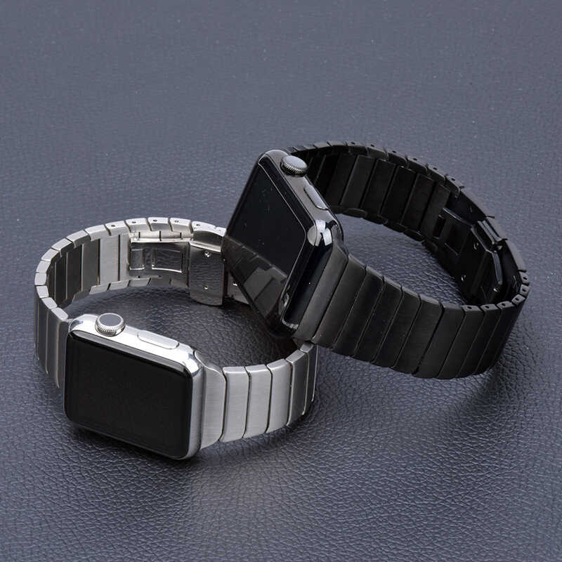 Apple Watch Ultra 49mm Kordon KRD-16 Seramik Strap Kayış Siyah