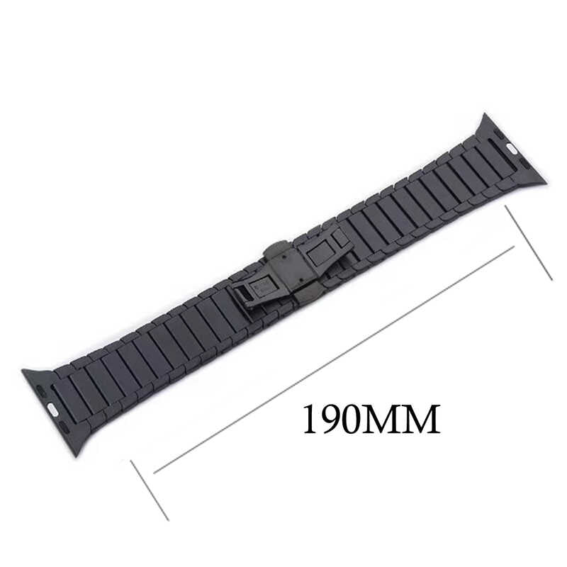 Apple Watch Ultra 49mm Kordon KRD-16 Seramik Strap Kayış Siyah