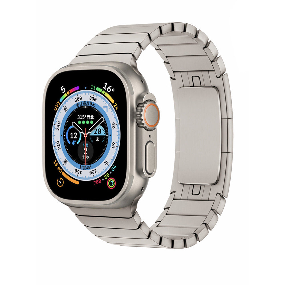 Apple Watch Ultra 49mm Kordon KRD-35 Metal Kordon Starlight