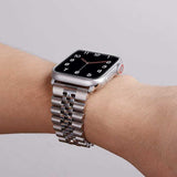 Apple Watch Ultra 49mm Kordon KRD-36 Metal Strap Kayış Siyah-Rose Gold