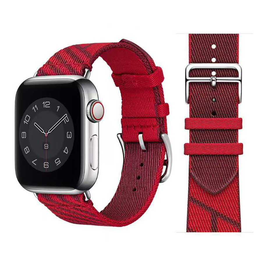 Apple Watch Ultra 49mm Kordon KRD-51 Hasır Strap Kayış NO3