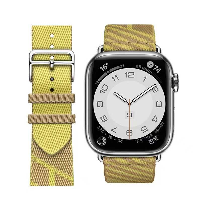 Apple Watch Ultra 49mm Kordon KRD-51 Hasır Strap Kayış NO3