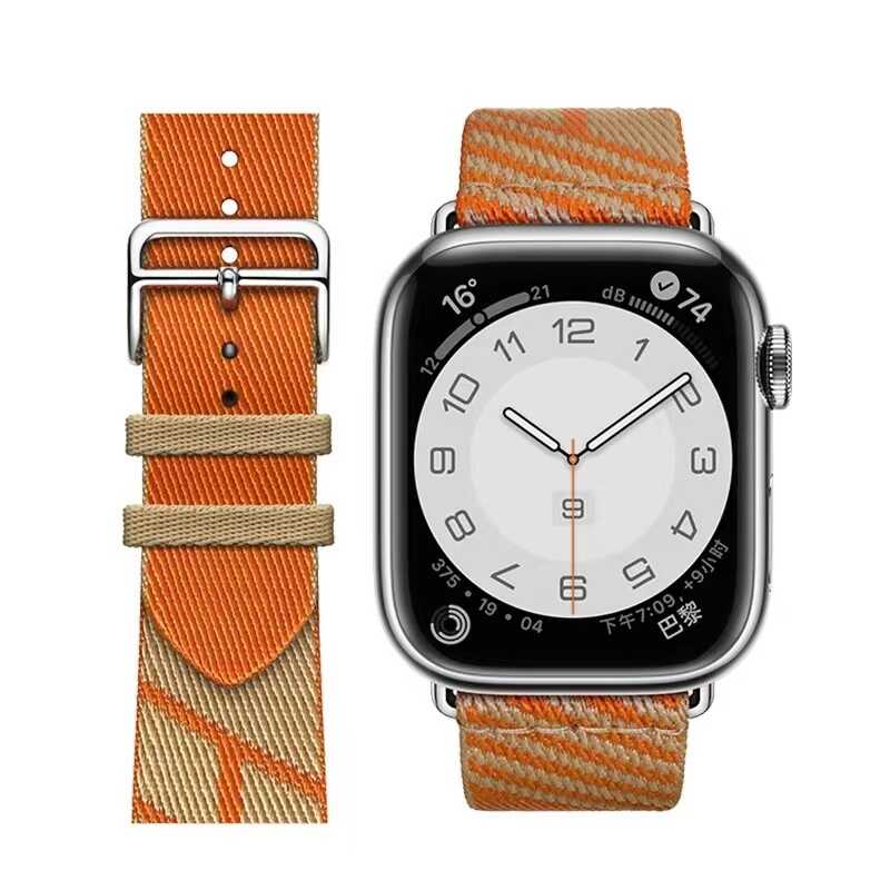 Apple Watch Ultra 49mm Kordon KRD-51 Hasır Strap Kayış NO3