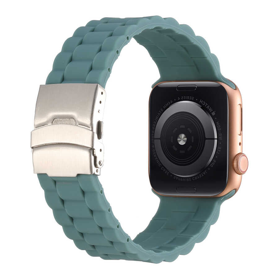 Apple Watch Ultra 49mm Kordon KRD-72 Silikon Strap Kayış Turuncu