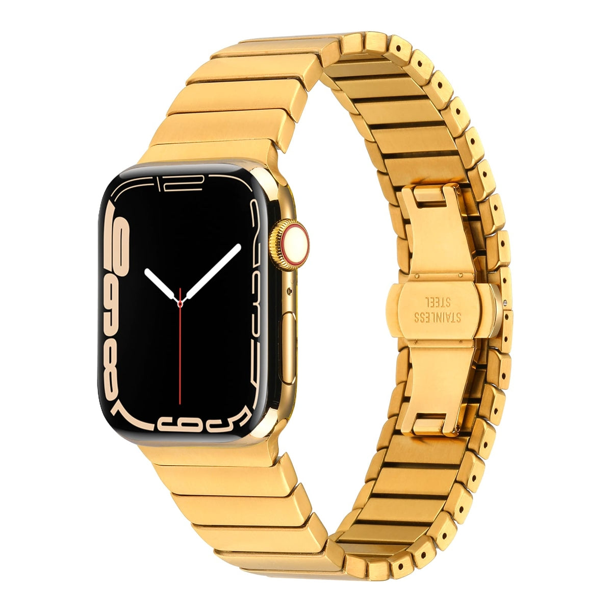 Apple Watch Ultra 49mm Kordon KRD-79 Metal Strap Kayış Gold