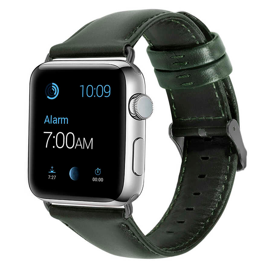 Apple Watch Ultra 49mm Kordon Luxury Leather Deri Strap Kayış NO9