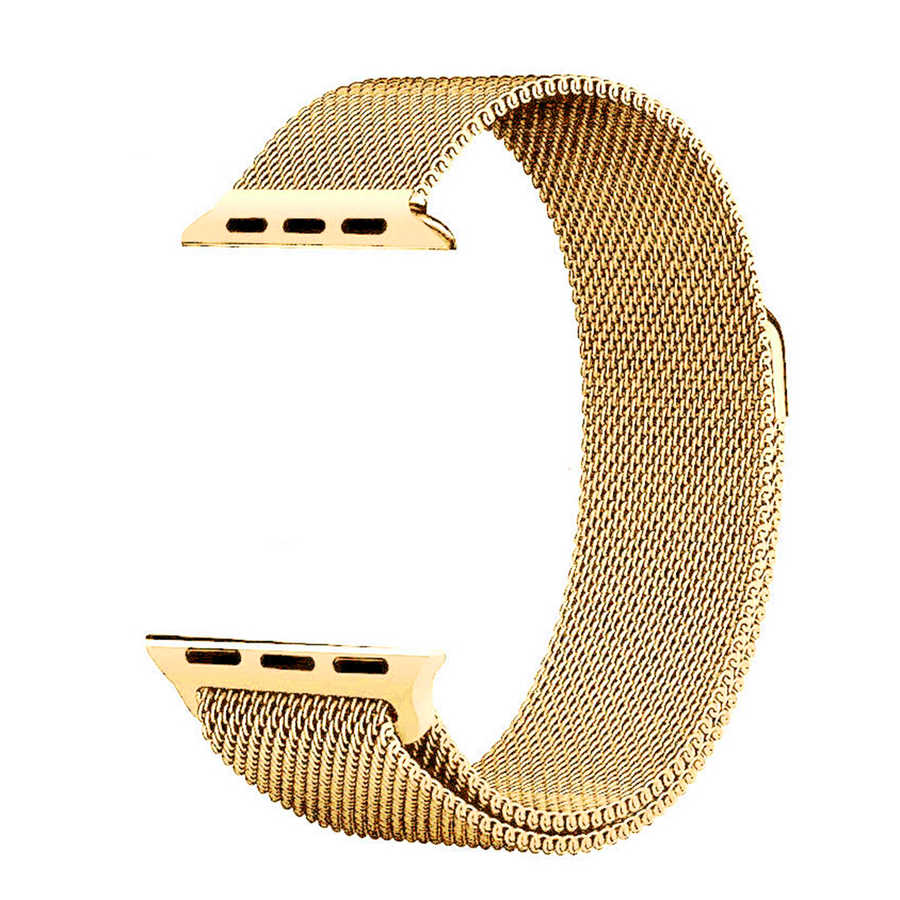 Apple Watch Ultra 49mm Kordon Zore KRD-01 Metal Strap Kayış Gold