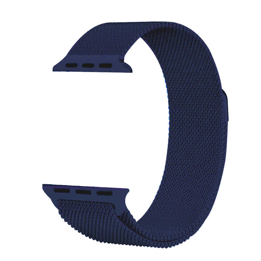 Apple Watch Ultra 49mm Kordon Zore KRD-01 Metal Strap Kayış Lacivert