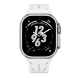 Apple Watch Ultra 49mm KRD-127 Metal Tokalı Silikon Kordon Kırmızı