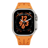 Apple Watch Ultra 49mm KRD-127 Metal Tokalı Silikon Kordon Siyah