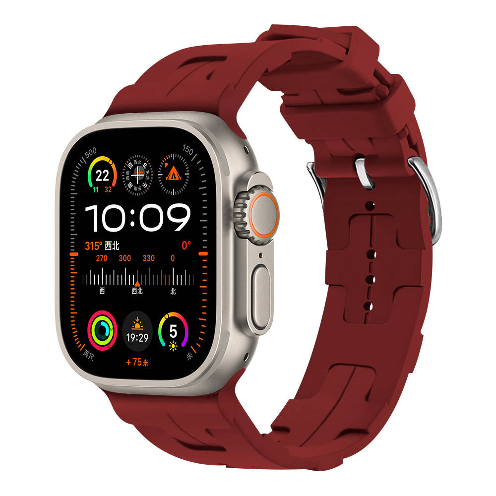 Apple Watch Ultra 49mm KRD-92 Silikon Kordon Haki