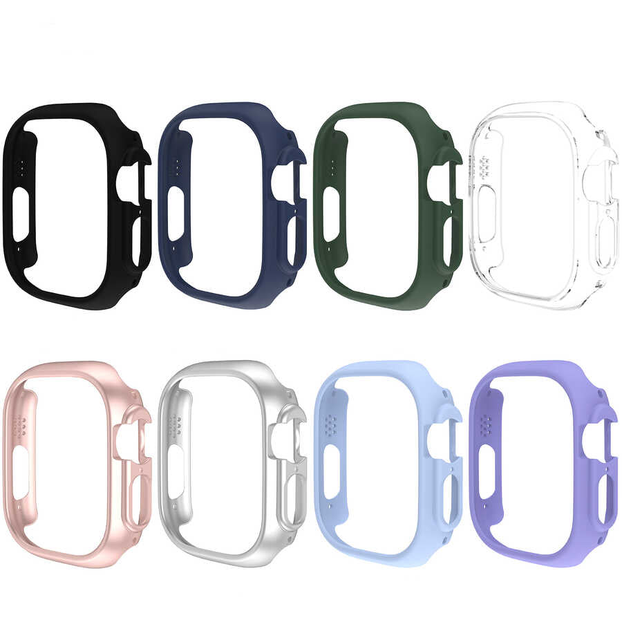Apple Watch Ultra 49mm Sert PC Kasa Koruyucu Zore Watch Gard 18 Gümüş