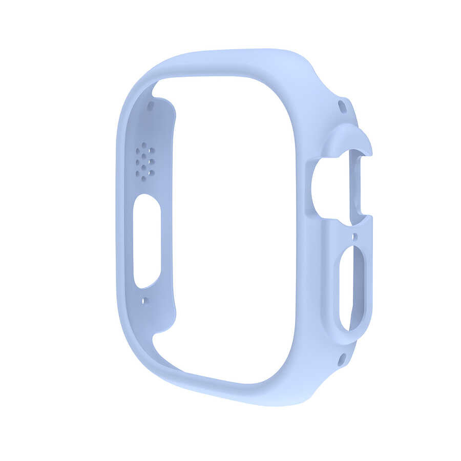 Apple Watch Ultra 49mm Sert PC Kasa Koruyucu Zore Watch Gard 18 Mavi Açık