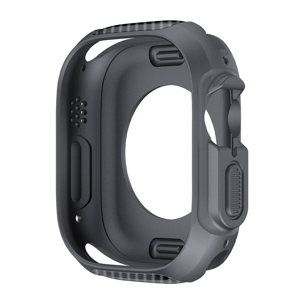 Apple Watch Ultra 49mm Silikon TPU Kasa Koruyucu Zore Watch Gard 31 Siyah