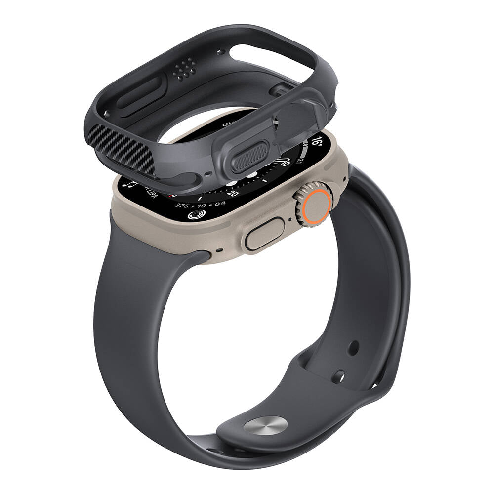 Apple Watch Ultra 49mm Silikon TPU Kasa Koruyucu Zore Watch Gard 31 Siyah