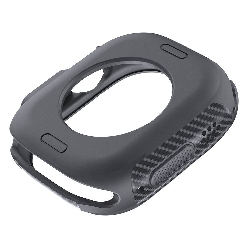 Apple Watch Ultra 49mm Silikon TPU Kasa Koruyucu Zore Watch Gard 31 Siyah