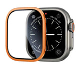 Apple Watch Ultra 49mm Zore ALM-01 Metal Çerçeveli Ekran Koruyucu Gümüş