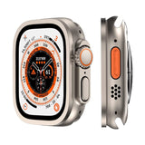 Apple Watch Ultra 49mm Zore ALM-01 Metal Çerçeveli Ekran Koruyucu Siyah