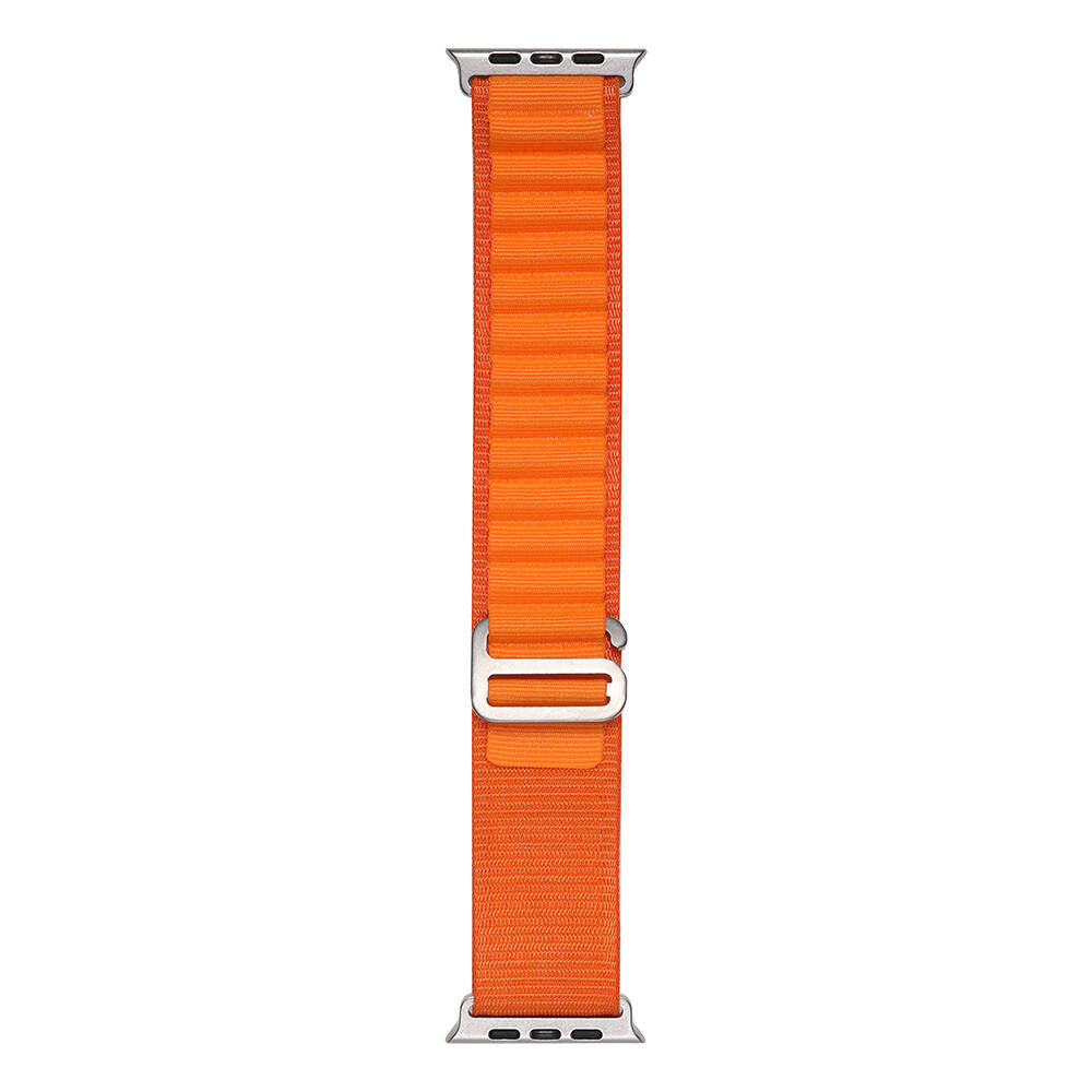 Apple Watch Ultra 49mm Zore Band-74 Hasır Kordon Turuncu