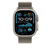 Apple Watch Ultra 49mm Zore KRD-100 Titanyum Hasır Kordon Titanyum-Gümüş