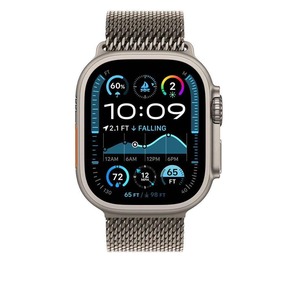 Apple Watch Ultra 49mm Zore KRD-100 Titanyum Hasır Kordon Siyah-Titanyum