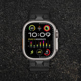 Apple Watch Ultra 49mm Zore KRD-107 Metal Hasır Kordon Siyah