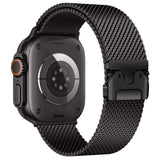 Apple Watch Ultra 49mm Zore KRD-121 Metal Hasır Kordon Siyah