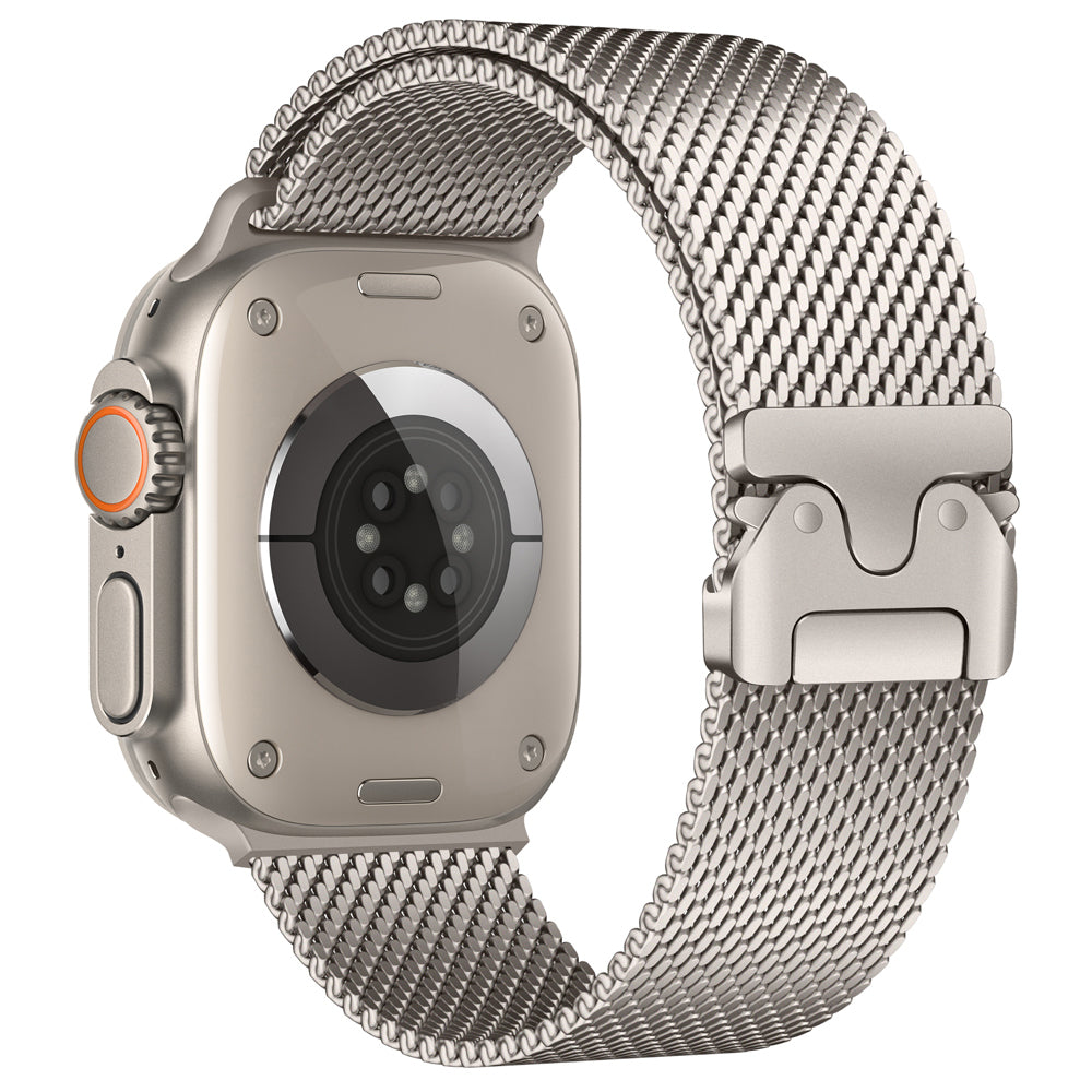 Apple Watch Ultra 49mm Zore KRD-121 Metal Hasır Kordon Siyah