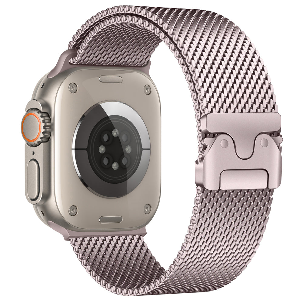 Apple Watch Ultra 49mm Zore KRD-121 Metal Hasır Kordon Siyah