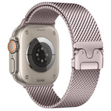Apple Watch Ultra 49mm Zore KRD-121 Metal Hasır Kordon Gümüş