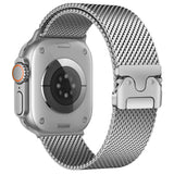 Apple Watch Ultra 49mm Zore KRD-121 Metal Hasır Kordon Siyah