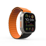 Apple Watch Ultra 49mm Zore KRD-122 Silikon Kordon Strap Kayış Kahverengi-Krem