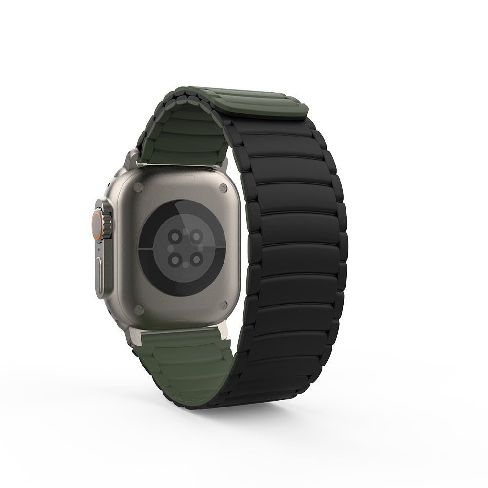 Apple Watch Ultra 49mm Zore KRD-122 Silikon Kordon Strap Kayış Siyah-Gri