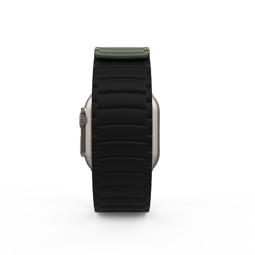 Apple Watch Ultra 49mm Zore KRD-122 Silikon Kordon Strap Kayış Kahverengi-Krem