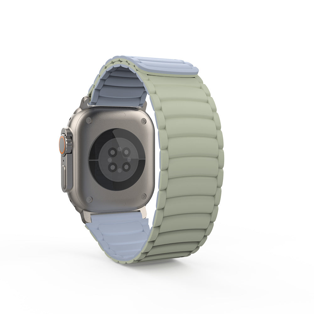 Apple Watch Ultra 49mm Zore KRD-122 Silikon Kordon Strap Kayış Kahverengi-Krem